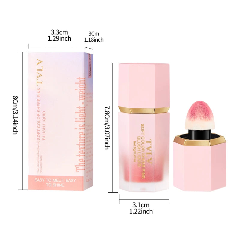 Liquid Blush – Waterproof & Blendable with Sponge Tip