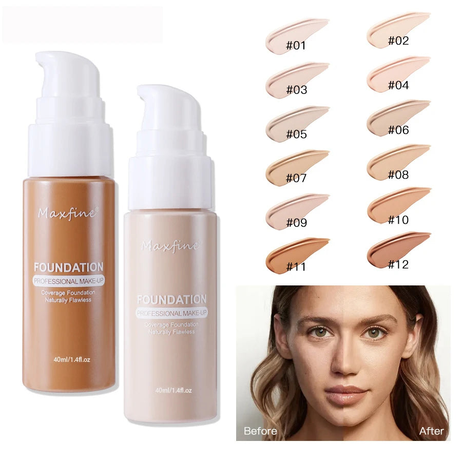 Liquid Foundation + Concealer – Sweatproof & Seamless