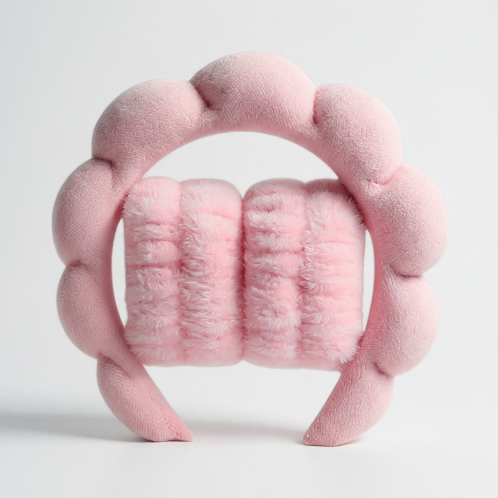 3-Piece Spa Headband & Wristband Set – Microfiber